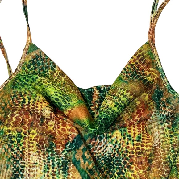 PrettyLittleThing Maxi Dress Hi-Lo Hem Asymmetrical Fairy Core Ruched - Picture 6 of 11